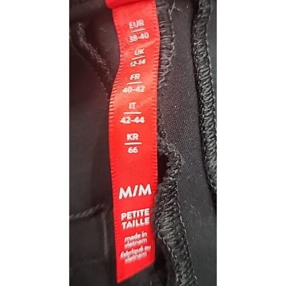 Spanx Black Skinny Leg Ponte Knit Cropped Pants 29.5" Waist Petite Women's MP - Picture 10 of 12